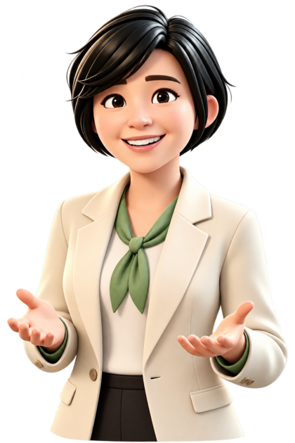 绿色性格的Sunny卡通形象